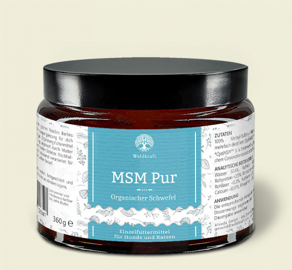 MSM Pur – Organischer Schwefel – OptiMSM™ für Hunde und Katzen
